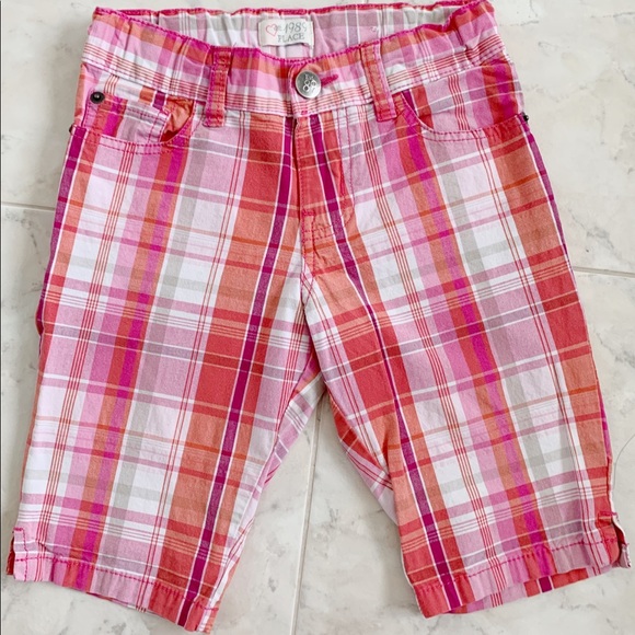Pink Plaid Shorts